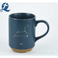 Customized Printed Constellation Coffee Cup Blue Ceramic Mug
